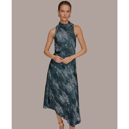 Donna Karan New York Women's Sleeveless High Neck Midi Dress