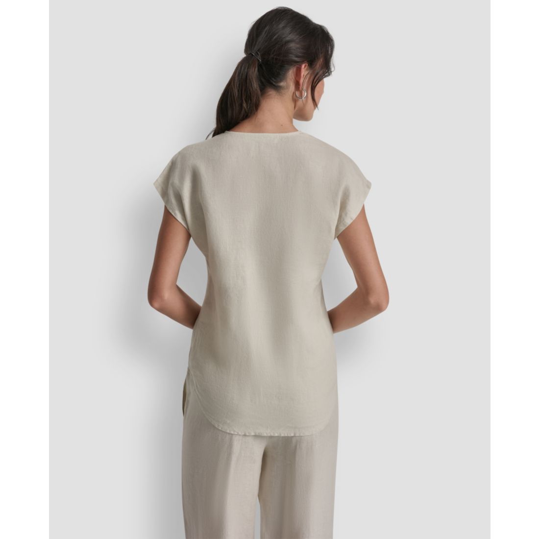 Dkny Women's V-Neck Short-Sleeve Shirt