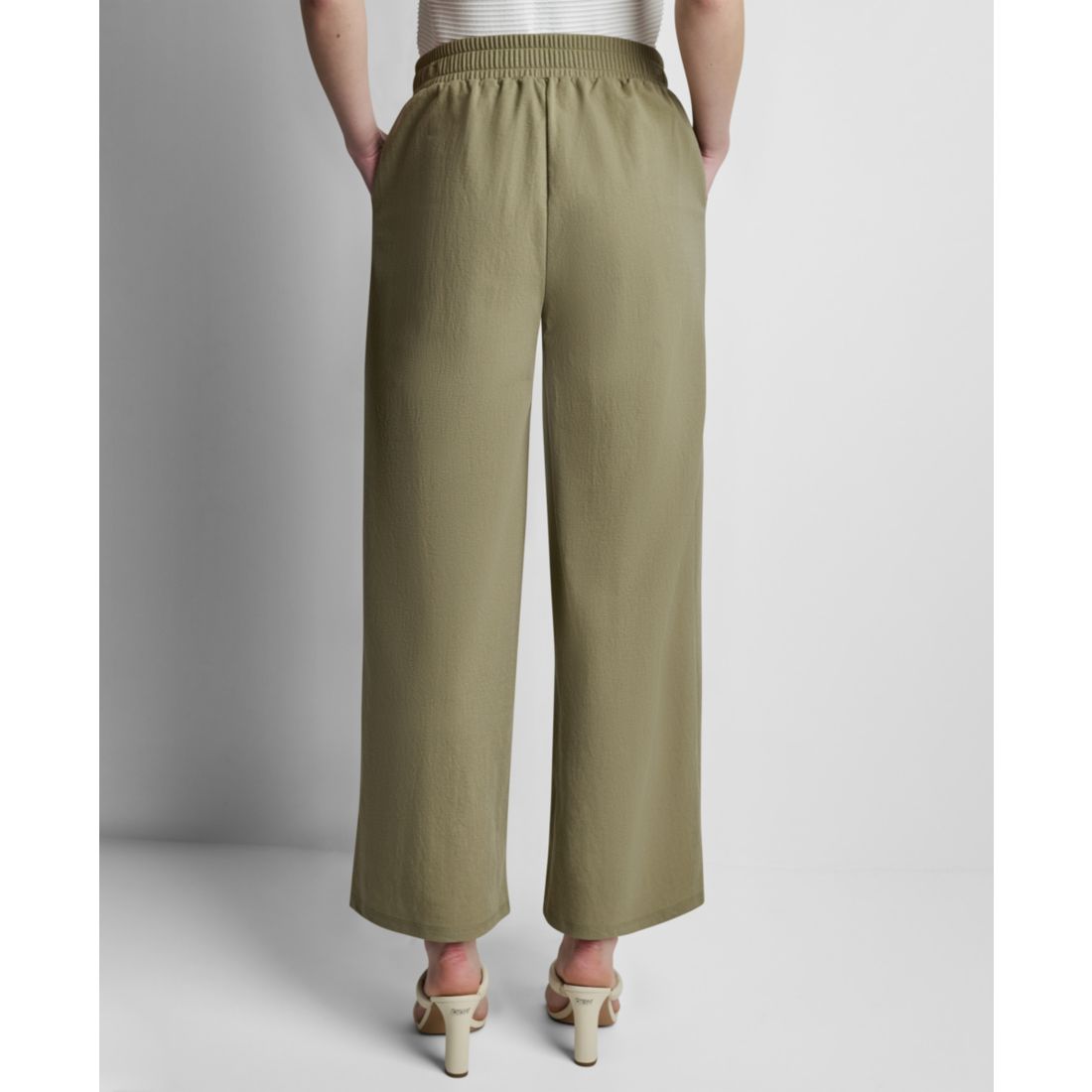 Dkny Women's Mini Logo Ewaist Pull-On Pants