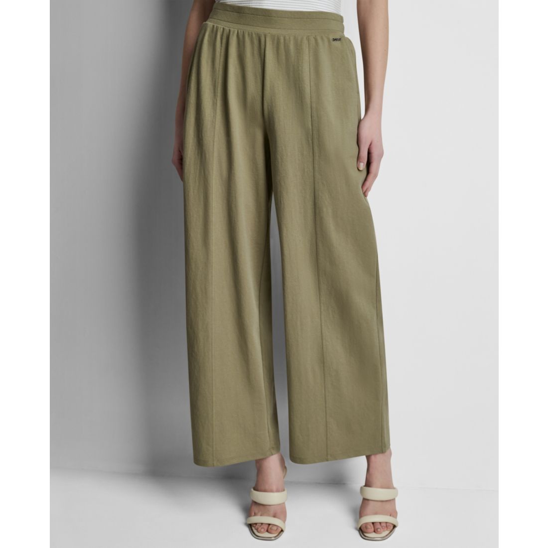 Dkny Women's Mini Logo Ewaist Pull-On Pants
