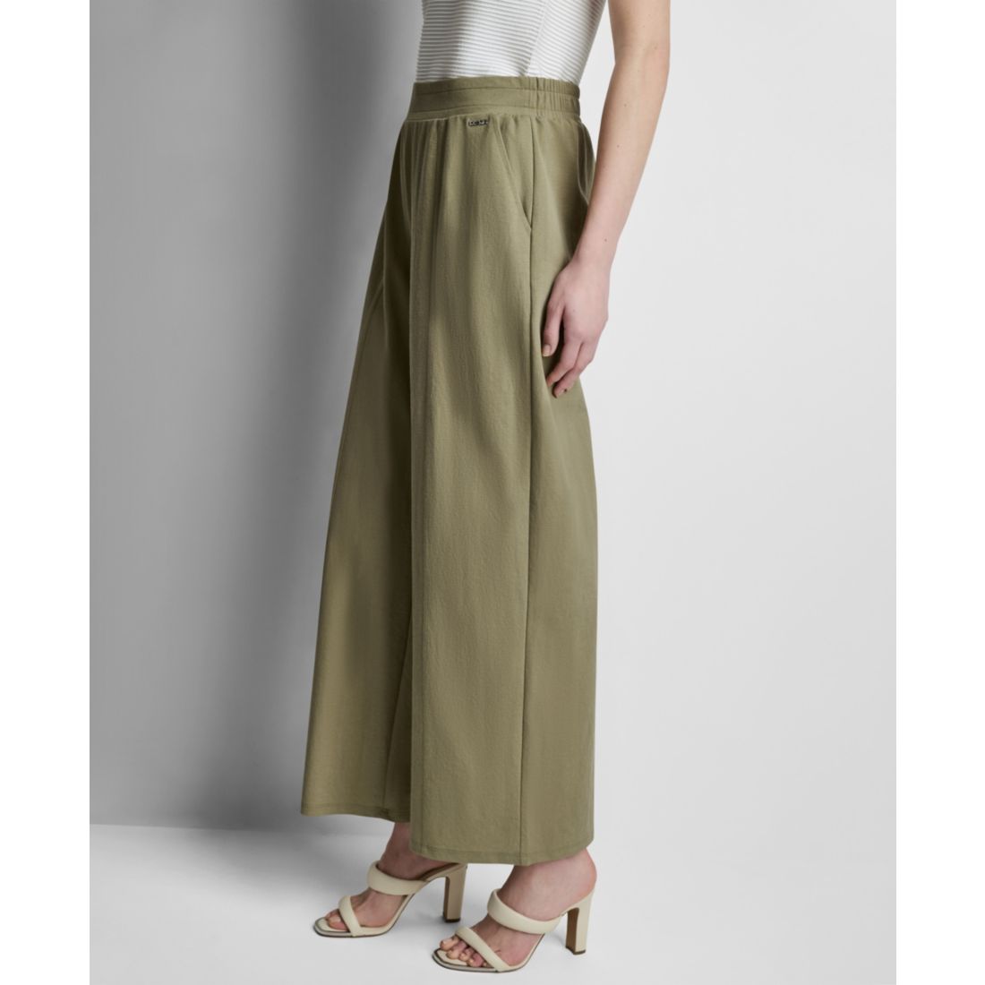 Dkny Women's Mini Logo Ewaist Pull-On Pants