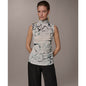 Donna Karan New York Women's Mock Neck Button Shoulder Top