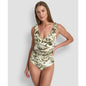 Dkny Ruffle Plunge Underwire Tummy Control One-Piece Swimsuit, Created for Macy's