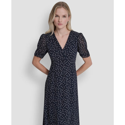 Dkny Women's Short-Sleeve V-Neck Midi Dress