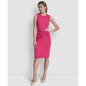 Dkny Women's Sleeveless Jewel Neck Knot Front Dress
