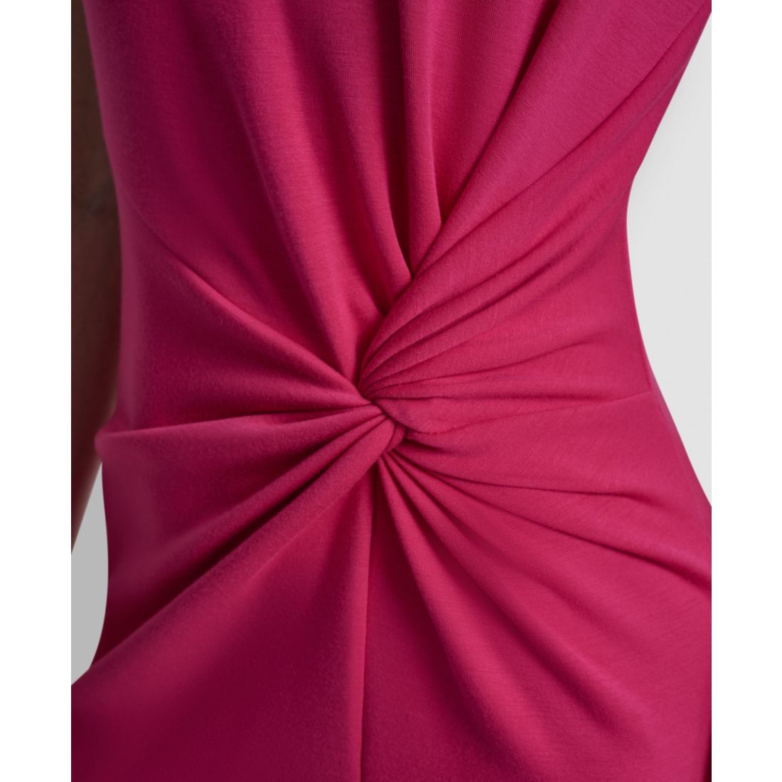 Dkny Women's Sleeveless Jewel Neck Knot Front Dress
