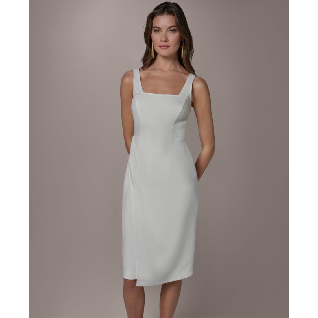 Donna Karan New York Women's Square Neck Sheath Dress
