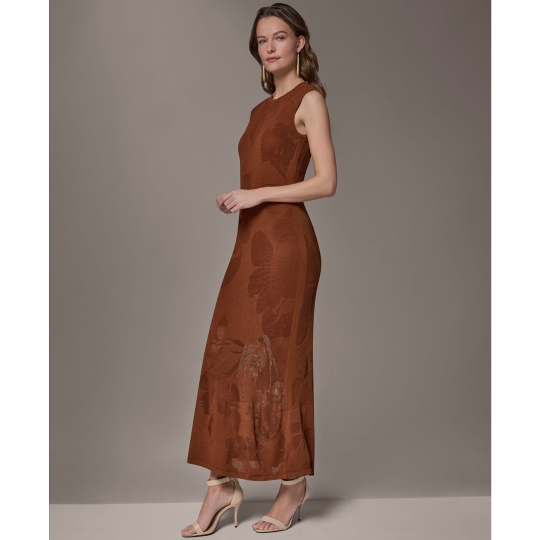 Donna Karan New York Women's Crewneck Midi Dress
