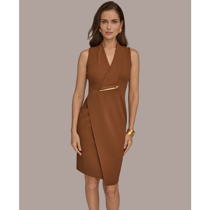 Donna Karan New York Women's V-Neck Wrap Sheath Dress