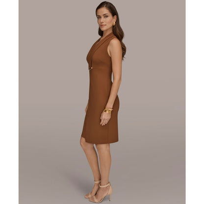 Donna Karan New York Women's V-Neck Wrap Sheath Dress