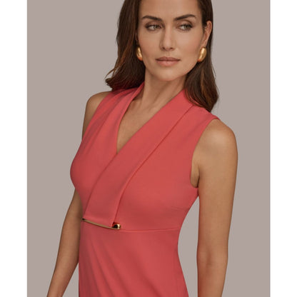 Donna Karan New York Women's V-Neck Wrap Sheath Dress