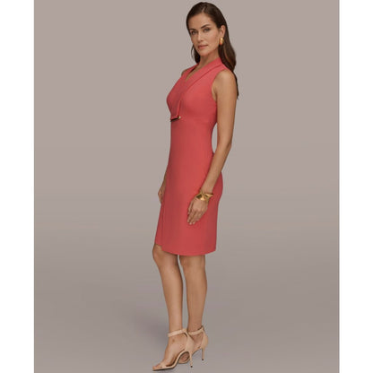 Donna Karan New York Women's V-Neck Wrap Sheath Dress