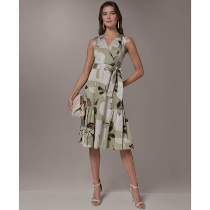 Donna Karan New York Women's Floral A-Line Midi Dress