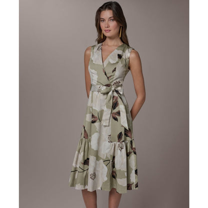 Donna Karan New York Women's Floral A-Line Midi Dress