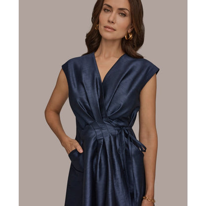 Donna Karan New York Women's V-Neck Midi Dress