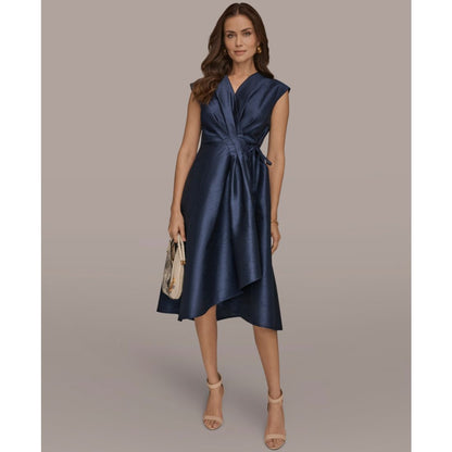 Donna Karan New York Women's V-Neck Midi Dress
