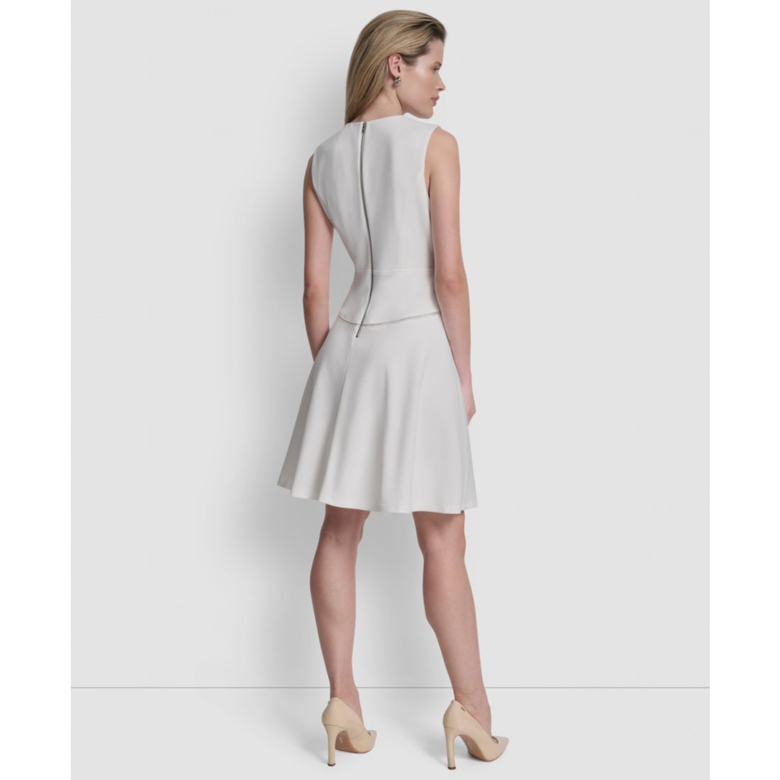 Dkny Women's Jewel Neck Sleeveless Dress