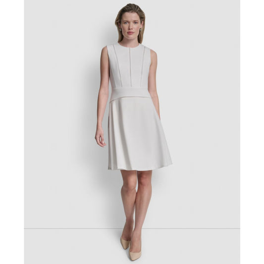 Dkny Women's Jewel Neck Sleeveless Dress