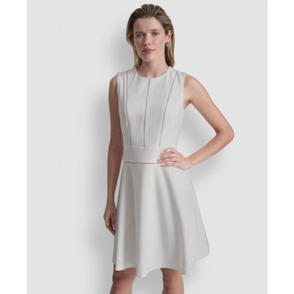 Dkny Women's Jewel Neck Sleeveless Dress