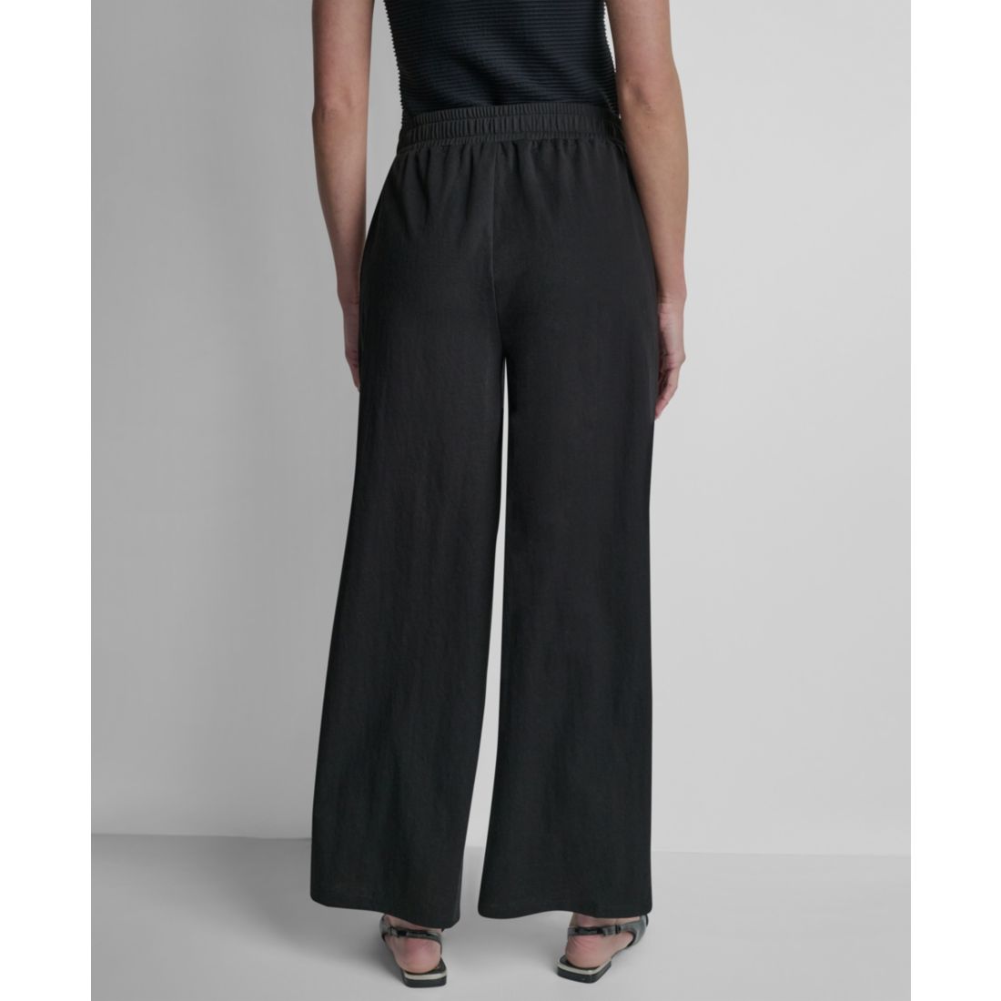 Dkny Women's Mini Logo Ewaist Pull-On Pants