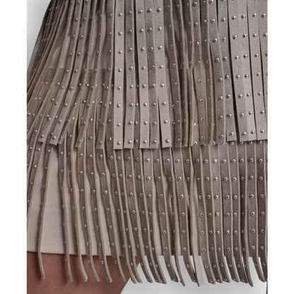 Dkny Women's Studded Fringe Mini Skirt