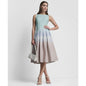 Dkny Women's Sleeveless Pleated Boat Neck Midi Dress