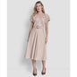 Dkny Women's V-Neck Belted Midi Dress