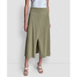 Dkny Women's Arid Pique Mini Logo Emblem Slit A-Line Skirt