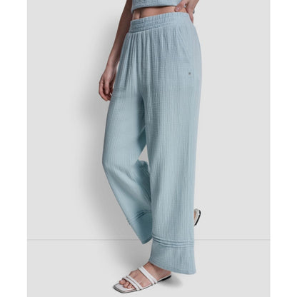 Dkny Jeans Petite Smocked Encased Elastic Waistband Ankle Length Pants