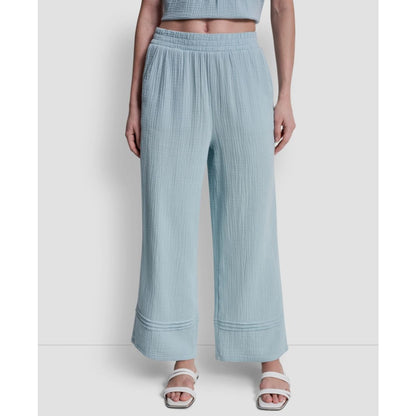 Dkny Jeans Petite Smocked Encased Elastic Waistband Ankle Length Pants