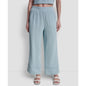 Dkny Jeans Petite Smocked Encased Elastic Waistband Ankle Length Pants