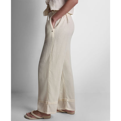 Dkny Jeans Petite Smocked Encased Elastic Waistband Ankle Length Pants