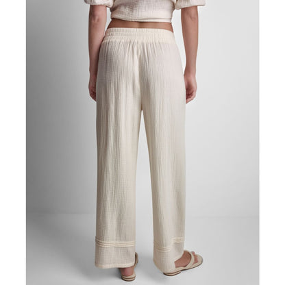 Dkny Jeans Petite Smocked Encased Elastic Waistband Ankle Length Pants
