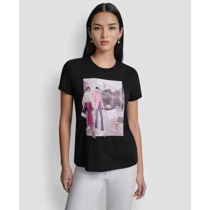 Dkny Women's Bleecker Conversational Short-Sleeve T-Shirt