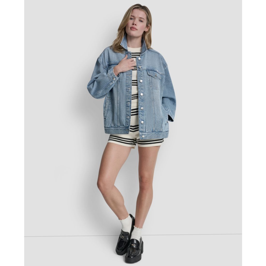 Dkny Jeans Women's Denim Trucker Jacket