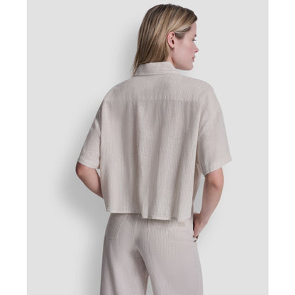 Dkny Jeans Women's Oversized Cropped Shirt