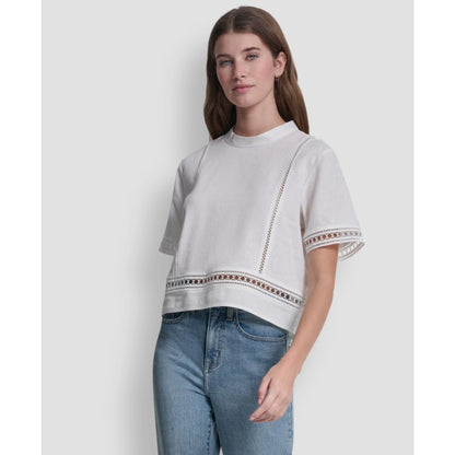 Dkny Jeans Women's Crewneck Short-Sleeve Top