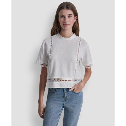 Dkny Jeans Women's Crewneck Short-Sleeve Top