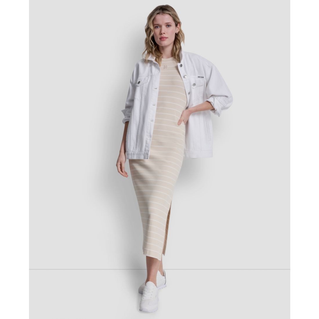 Dkny Jeans Women's Side-Slit Tank Midi Dress