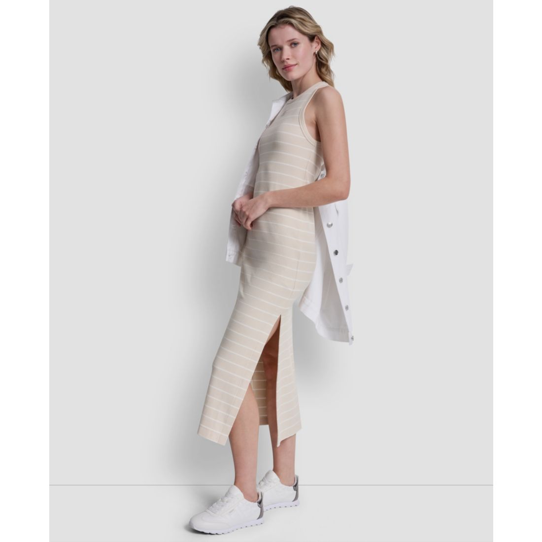 Dkny Jeans Women's Side-Slit Tank Midi Dress