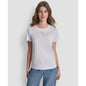 Dkny Jeans Women's Stacked Eyelet Logo Crewneck T-Shirt