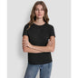 Dkny Jeans Women's Stacked Eyelet Logo Crewneck T-Shirt