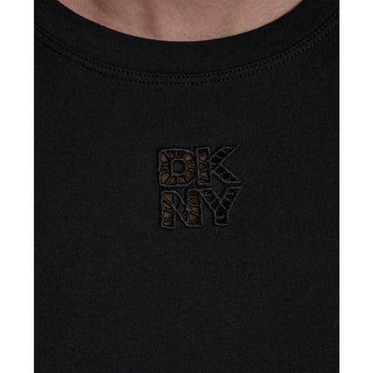 Dkny Jeans Women's Stacked Eyelet Logo Crewneck T-Shirt