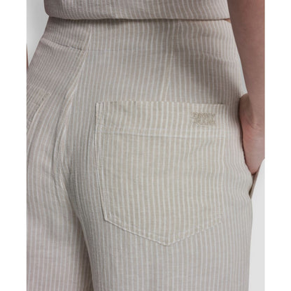 Dkny Jeans Women's Cropped Wide-Leg Linen Pants
