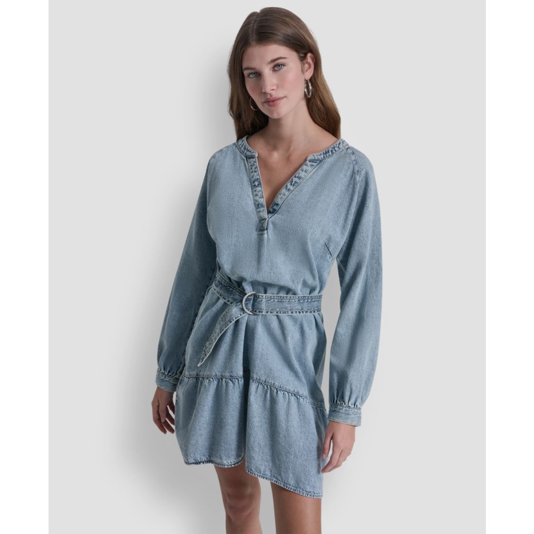 Dkny Jeans Women's V-Neck A-Line Dress
