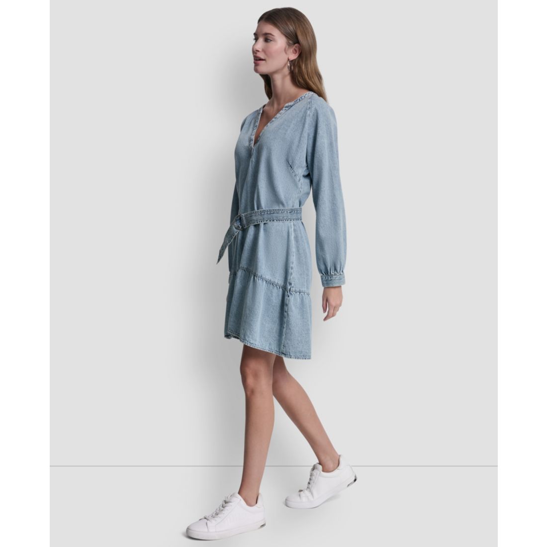 Dkny Jeans Women's V-Neck A-Line Dress