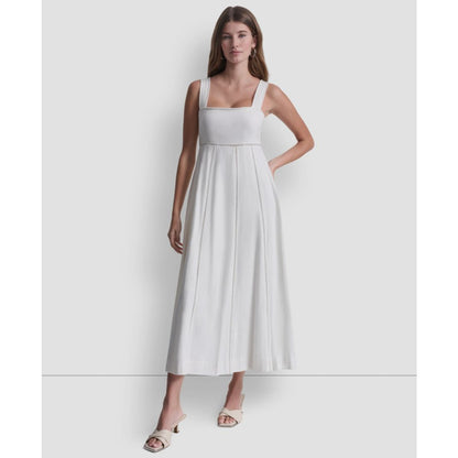 Dkny Jeans Women's Seamed Tank Square Neck Dress