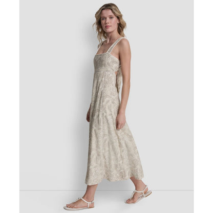 Dkny Jeans Women's Seamed Tank Square Neck Dress