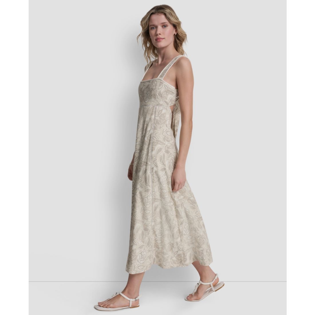 Dkny Jeans Women's Seamed Tank Square Neck Dress