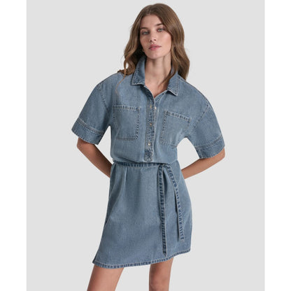 Dkny Jeans Women's Button-Front Shirt Dress